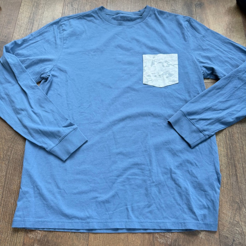 Vineyard Vines Long Sleeve Shirt Kids Medium Blue